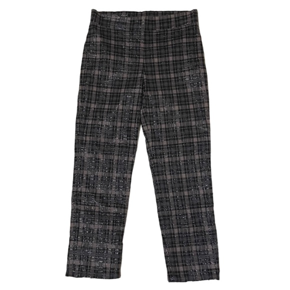 JOSEPH RIBKOFF Taupe-Black Plaid Pant - Picture 4 of 8